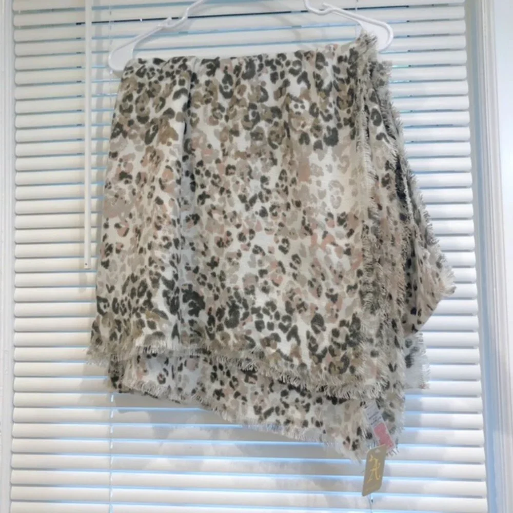 Animal Print Vintage Oversized Wrap Scarf.